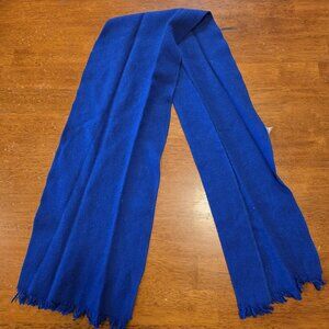 Winter Unisex Cashmere Solid Wool Scarf Blue